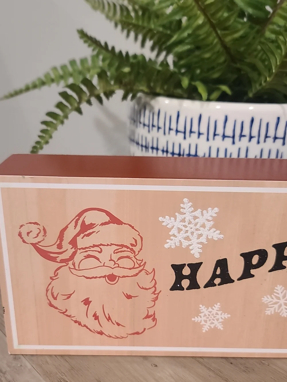 Feliz Navidad Holiday Decorative Sign - Green and Red